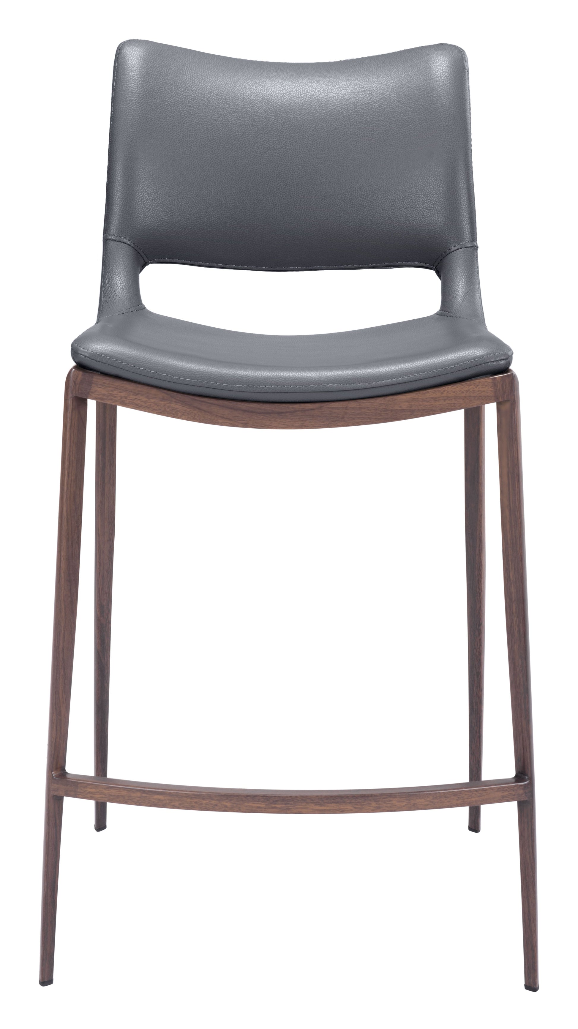 Ace Dark Gray & Walnut Counter Stool (Set of 2) - Ornate Home