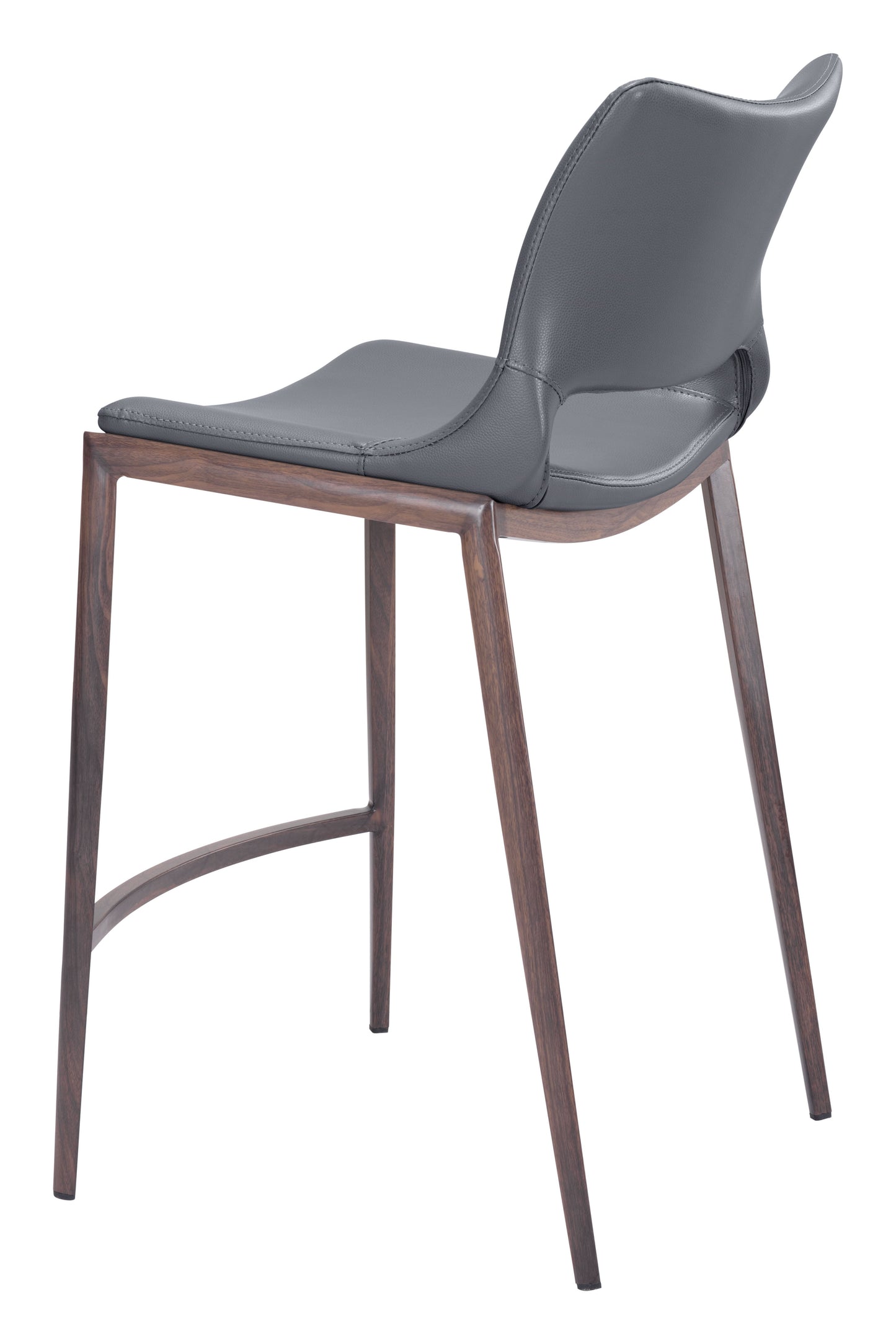 Ace Dark Gray & Walnut Counter Stool (Set of 2) - Ornate Home