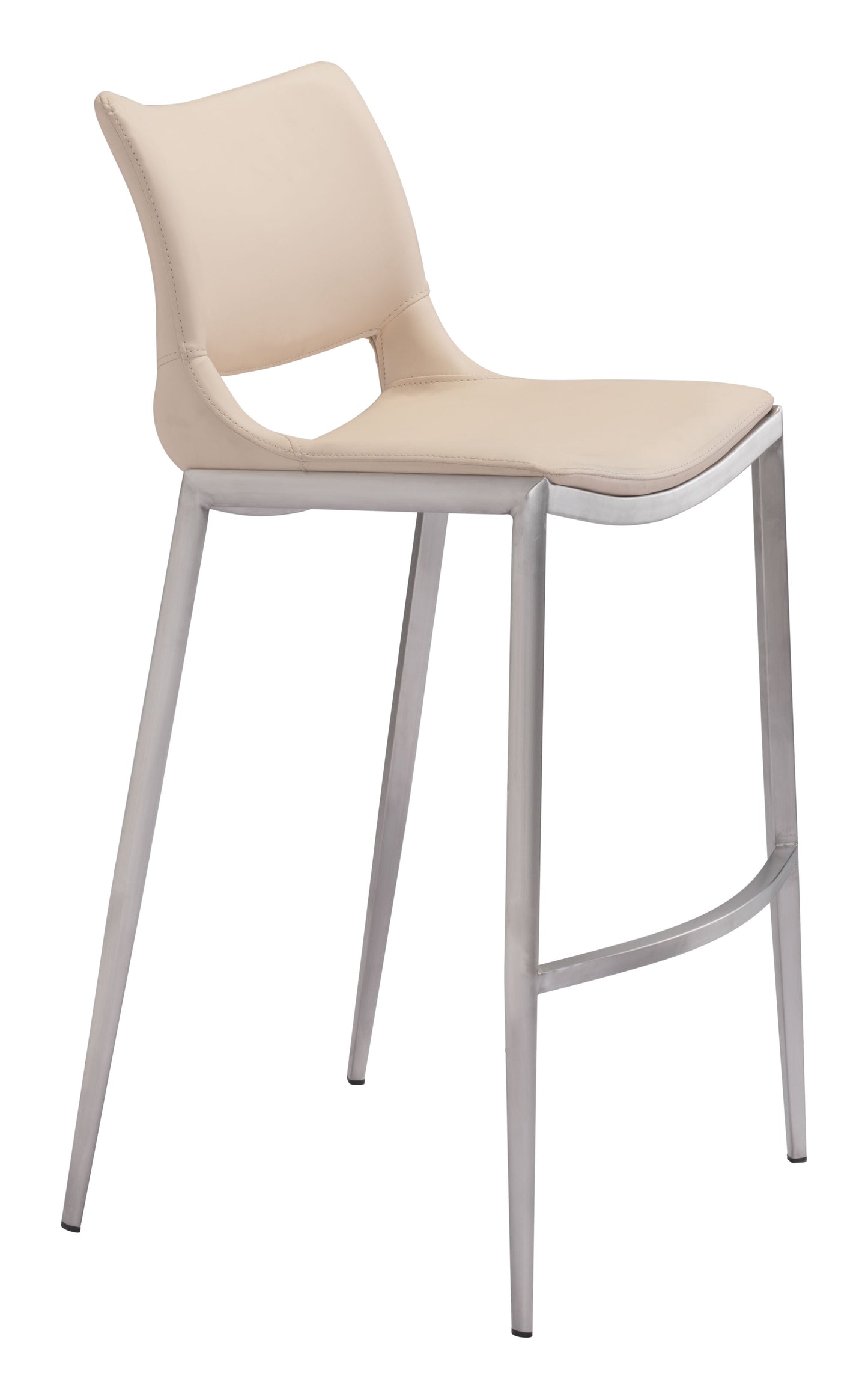 Ace Light Pink & Silver Barstool (Set of 2) - Ornate Home