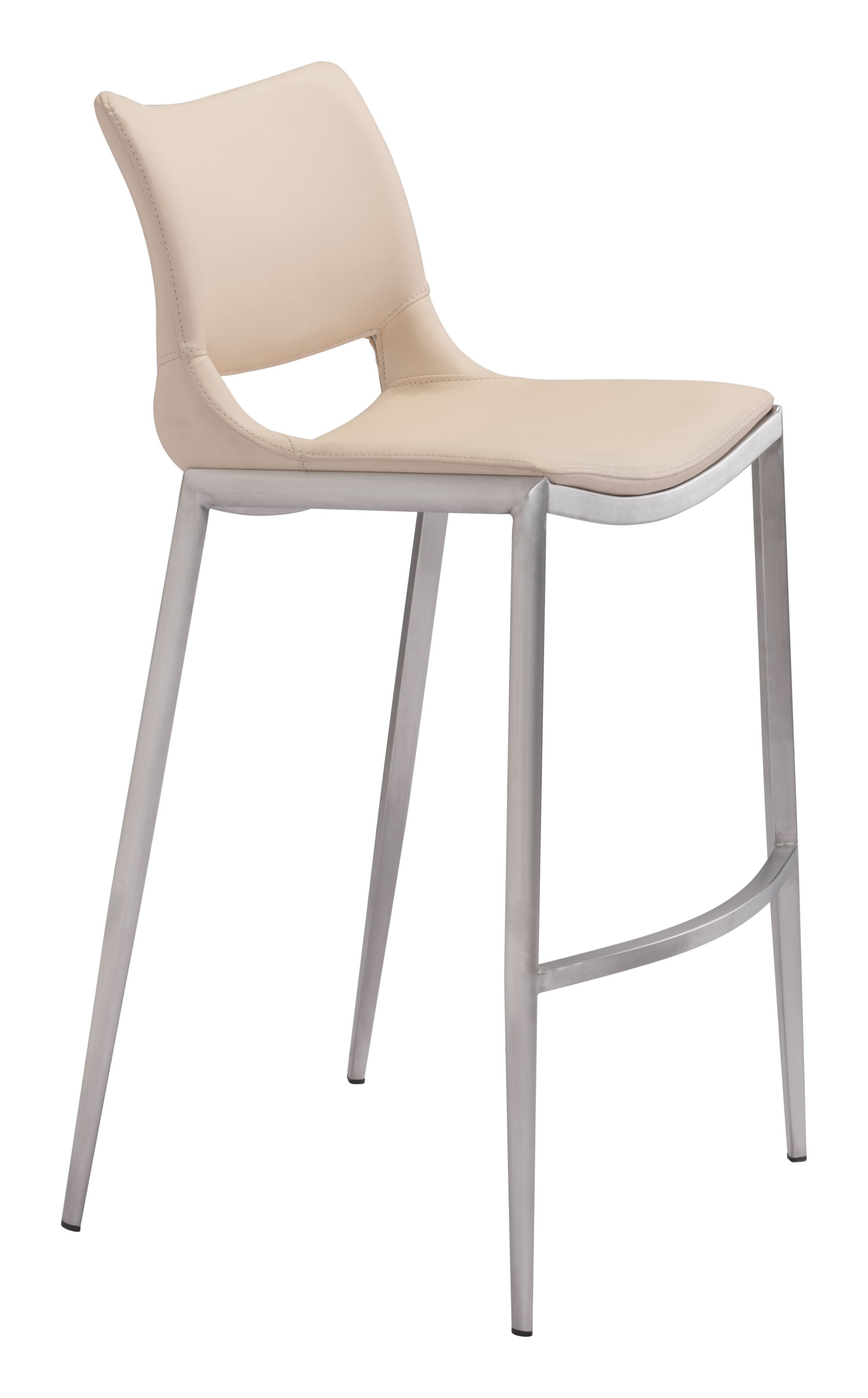 Ace Light Pink & Silver Barstool (Set of 2) - Ornate Home
