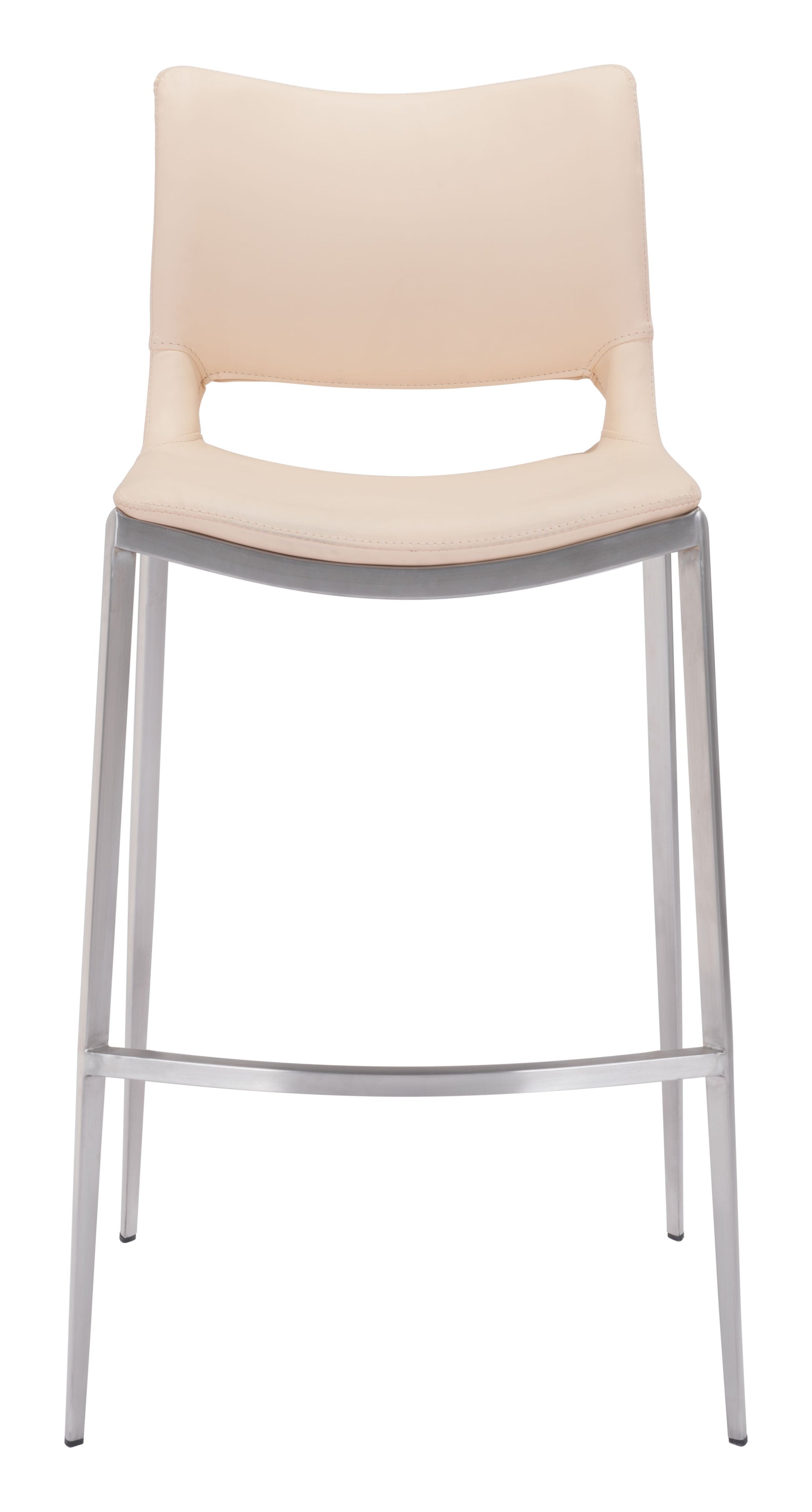 Ace Light Pink & Silver Barstool (Set of 2) - Ornate Home