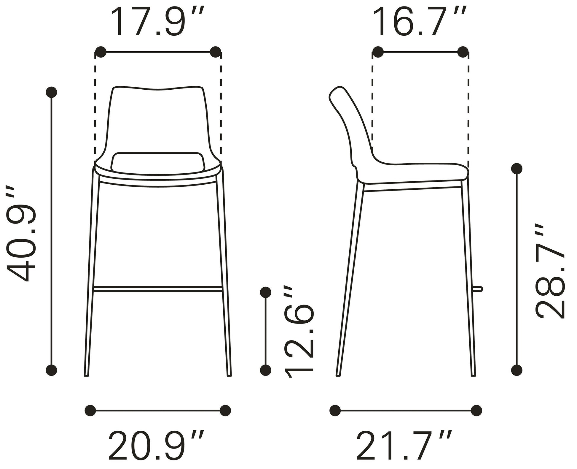 Ace Light Pink & Silver Barstool (Set of 2) - Ornate Home