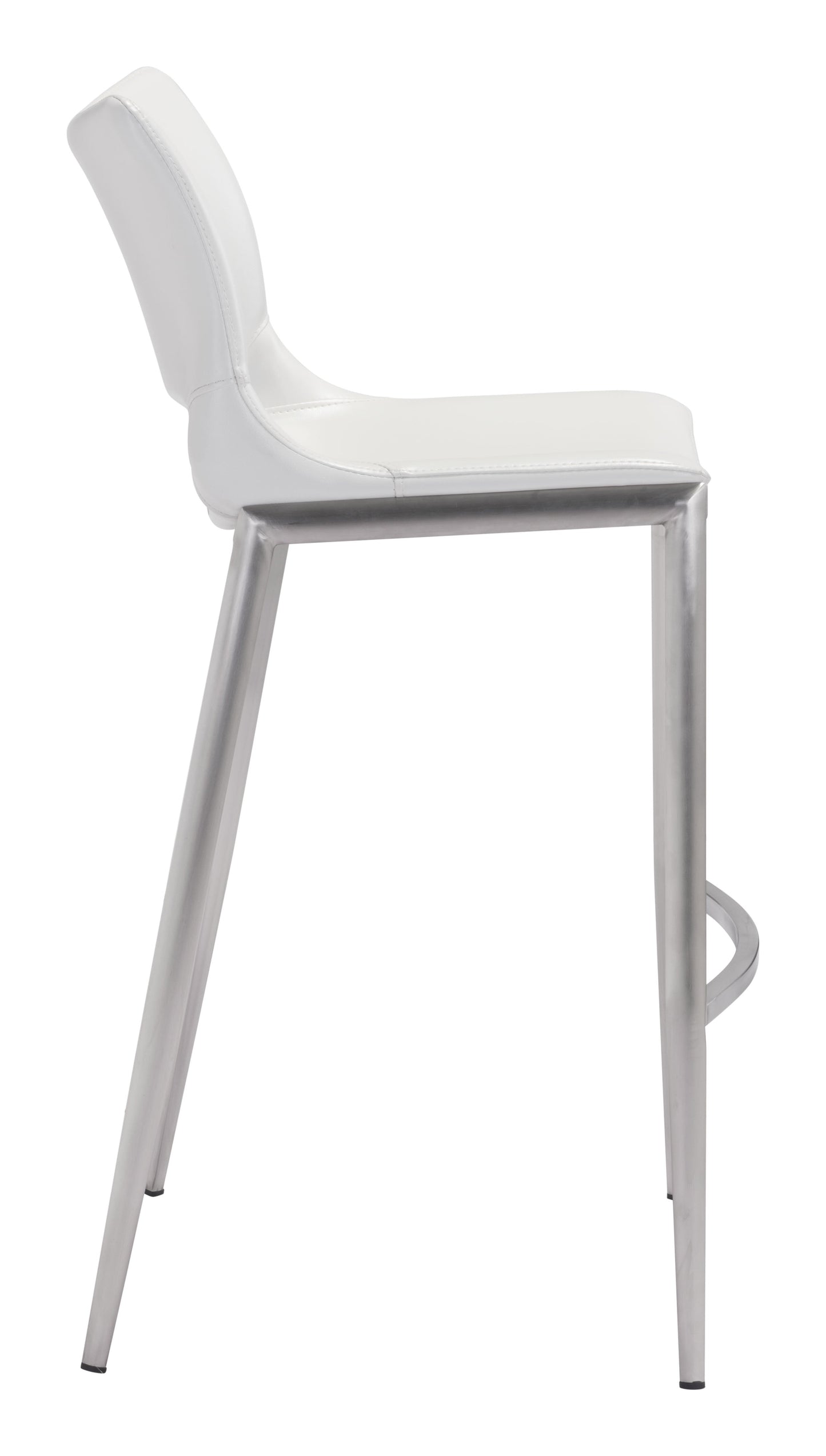 Ace White & Silver Barstool (Set of 2) - Ornate Home