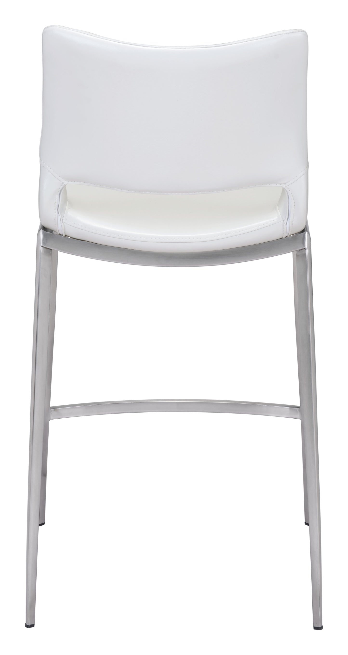 Ace White & Silver Counter Stool (Set of 2) - Ornate Home