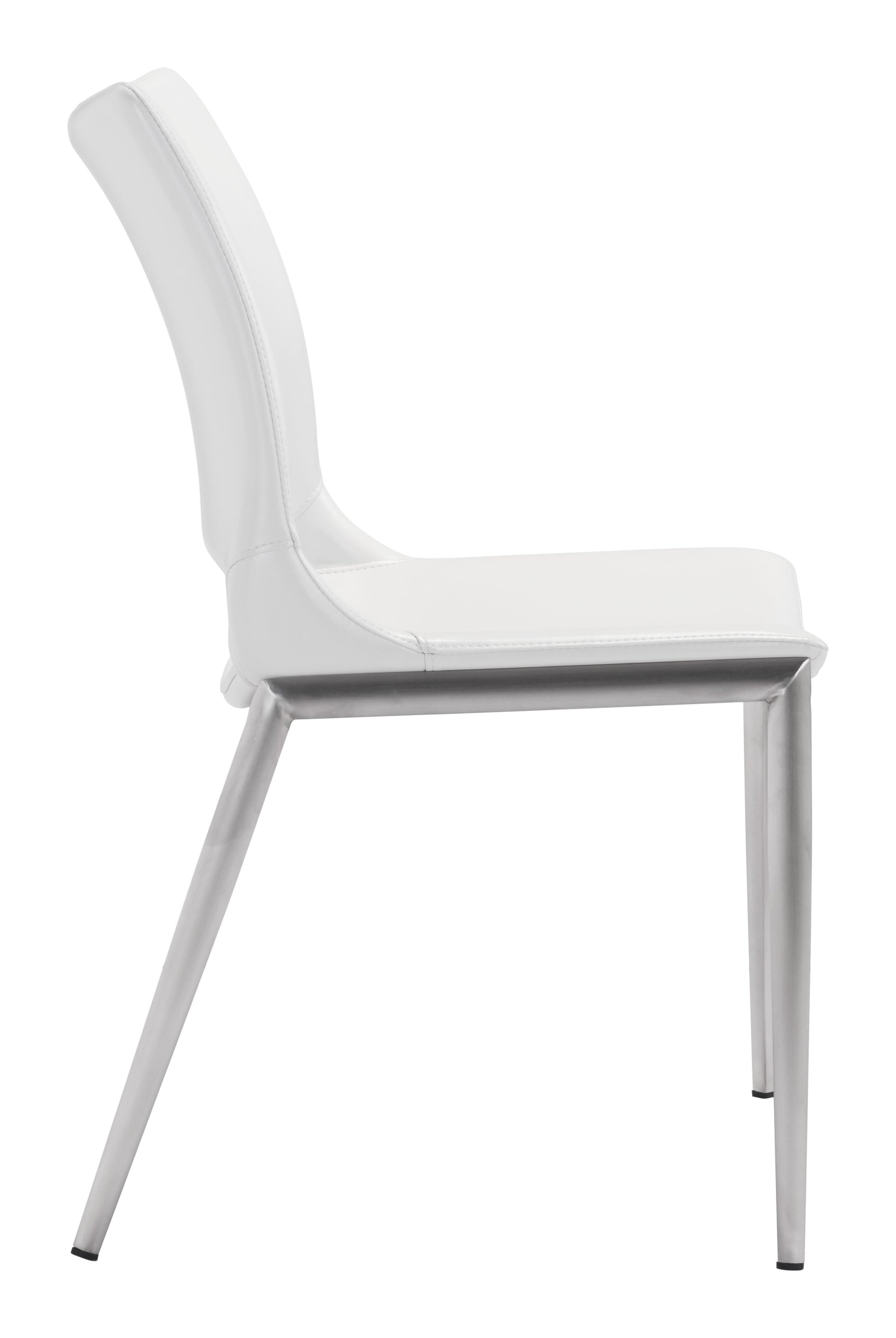 Ace White & Silver Dining Chair (Set of 2) - Ornate Home