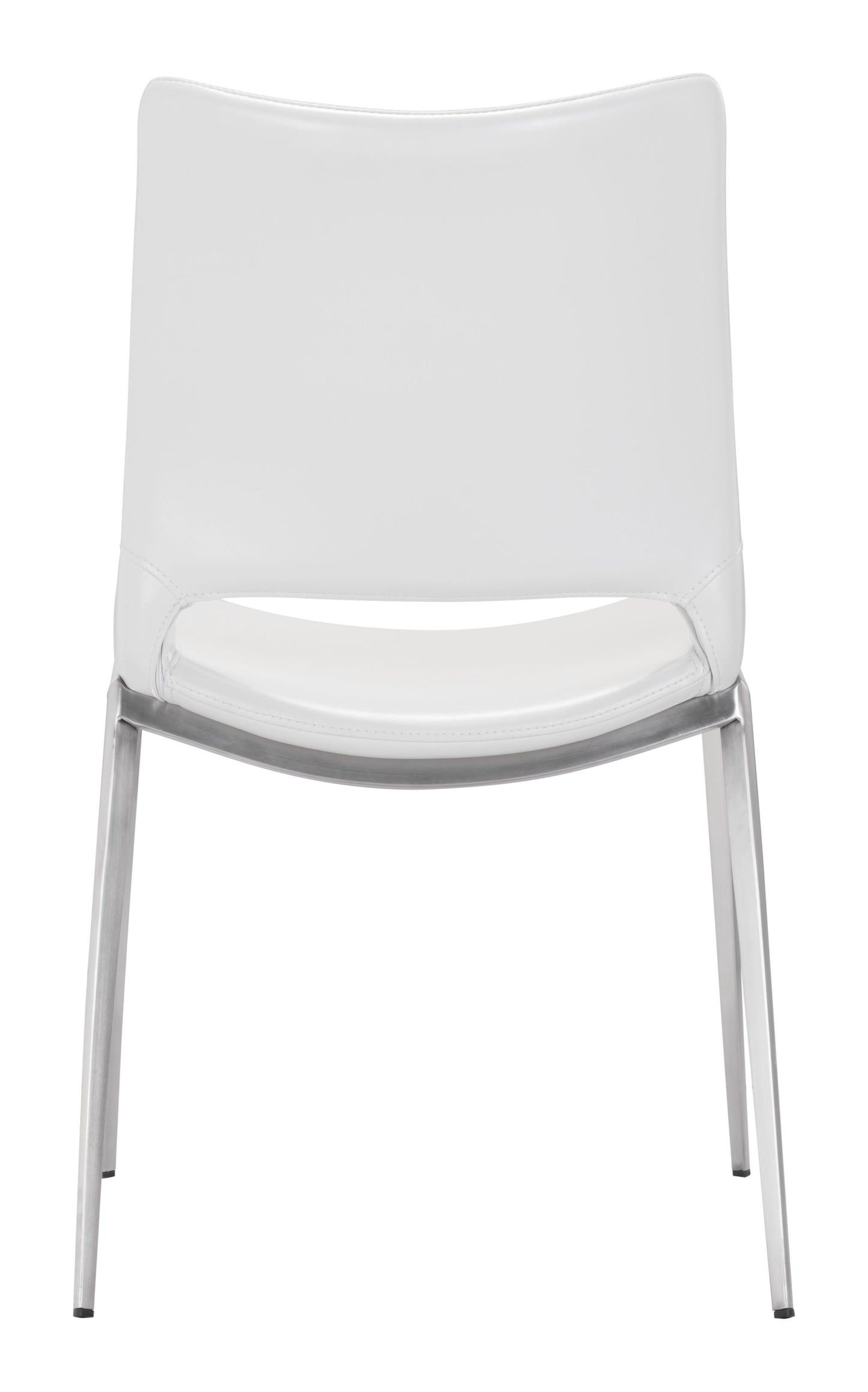 Ace White & Silver Dining Chair (Set of 2) - Ornate Home