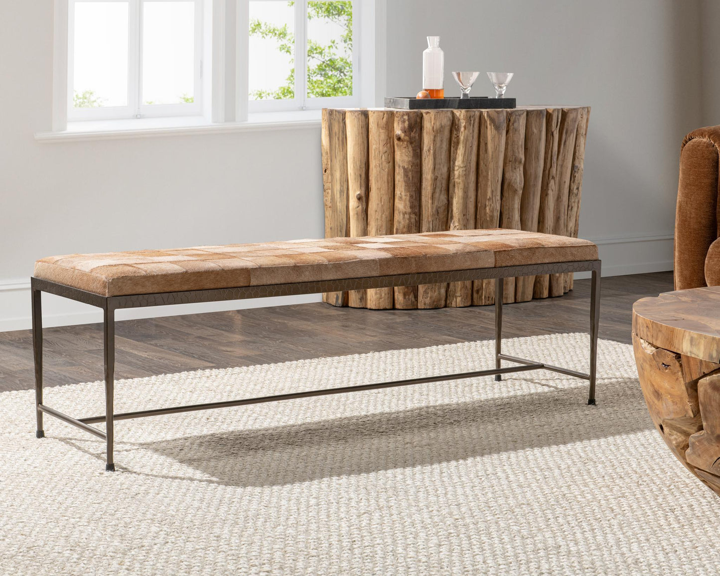 Achen Canyon Sand Accent Bench - Ornate Home