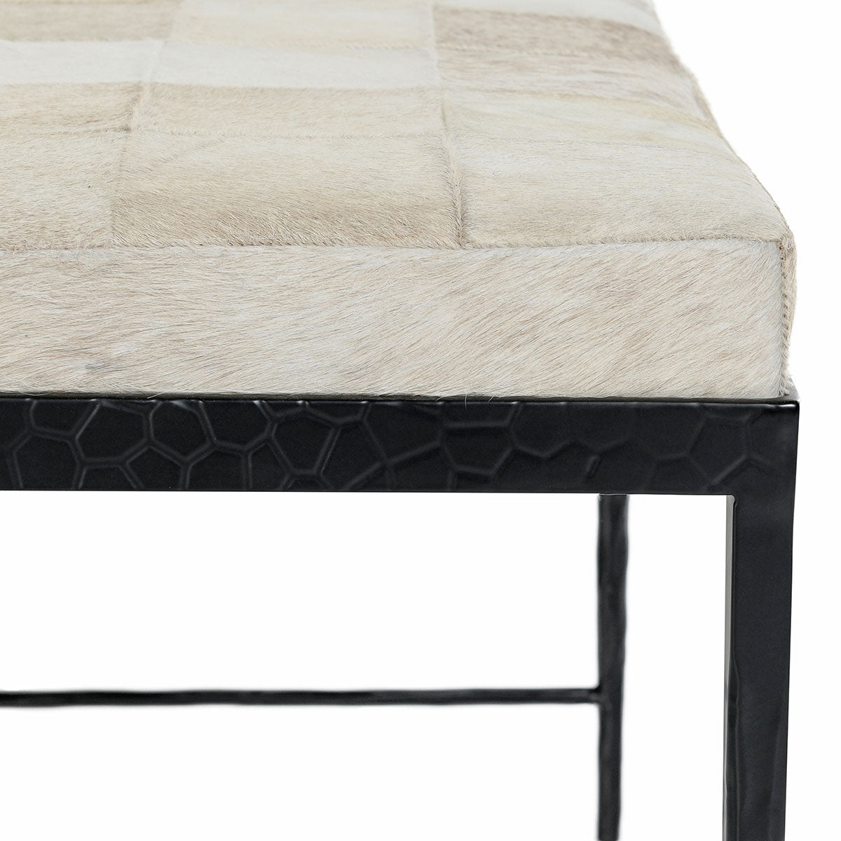 Achen Ivory Hide 28" Bench - Ornate Home
