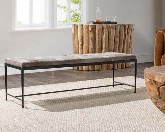 Achen Sparrow Gray Rectangular Accent Bench - Ornate Home