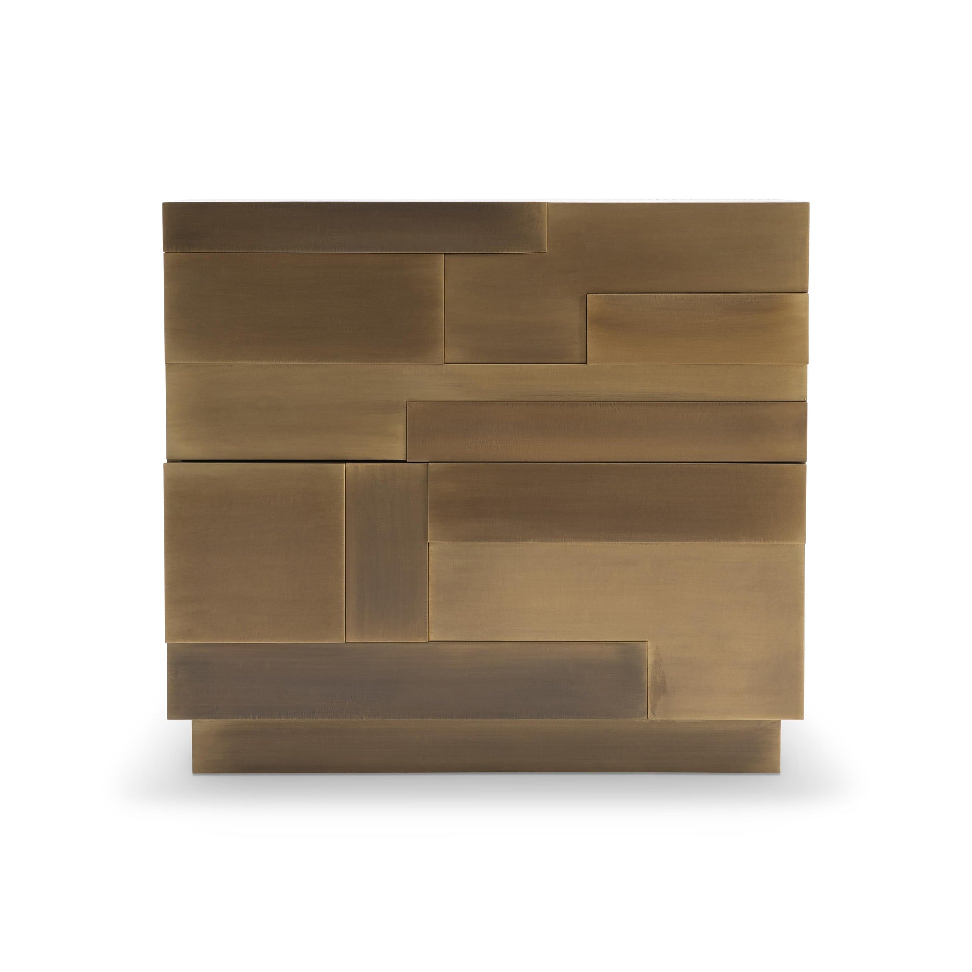 Acora Aged Brass/Black Nightstand - Ornate Home