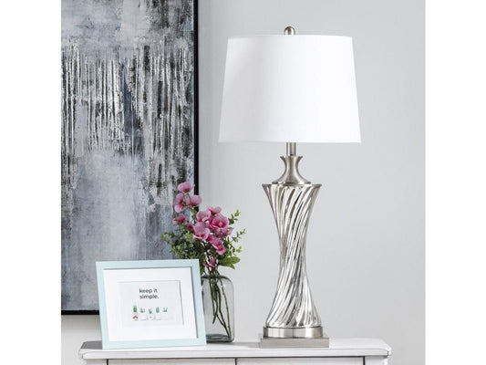 Addison Silver/Chrome Table Lamp (Set of 2) - Ornate Home
