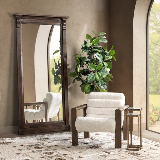 Adelaide Cocoa Brown Floor Mirror - Ornate Home