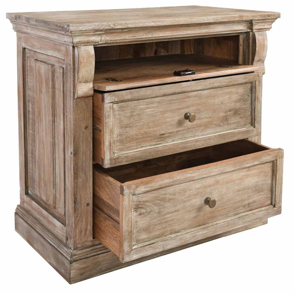Adelaide Natural Whitewash Nightstand - Ornate Home