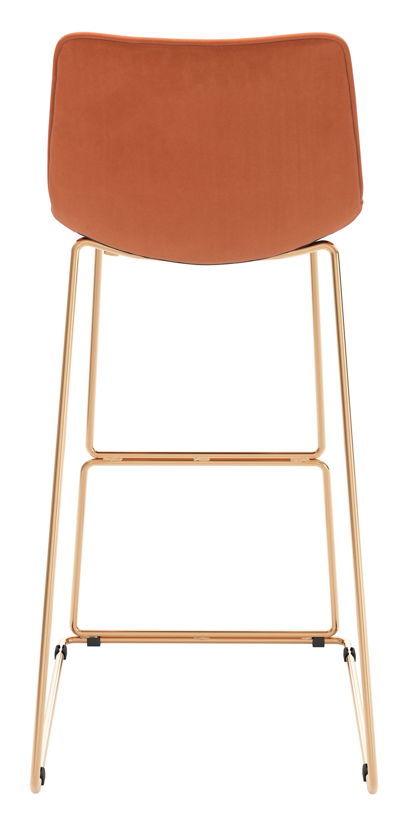 Adele Orange & Gold Barstool (Set of 2) - Ornate Home