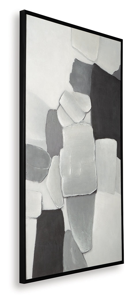 Adilson White/Gray/Black Wall Art- Viva Furn