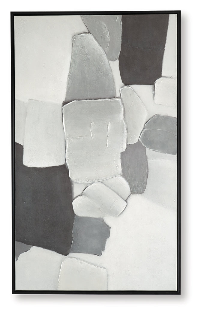 Adilson White/Gray/Black Wall Art- Viva Furn