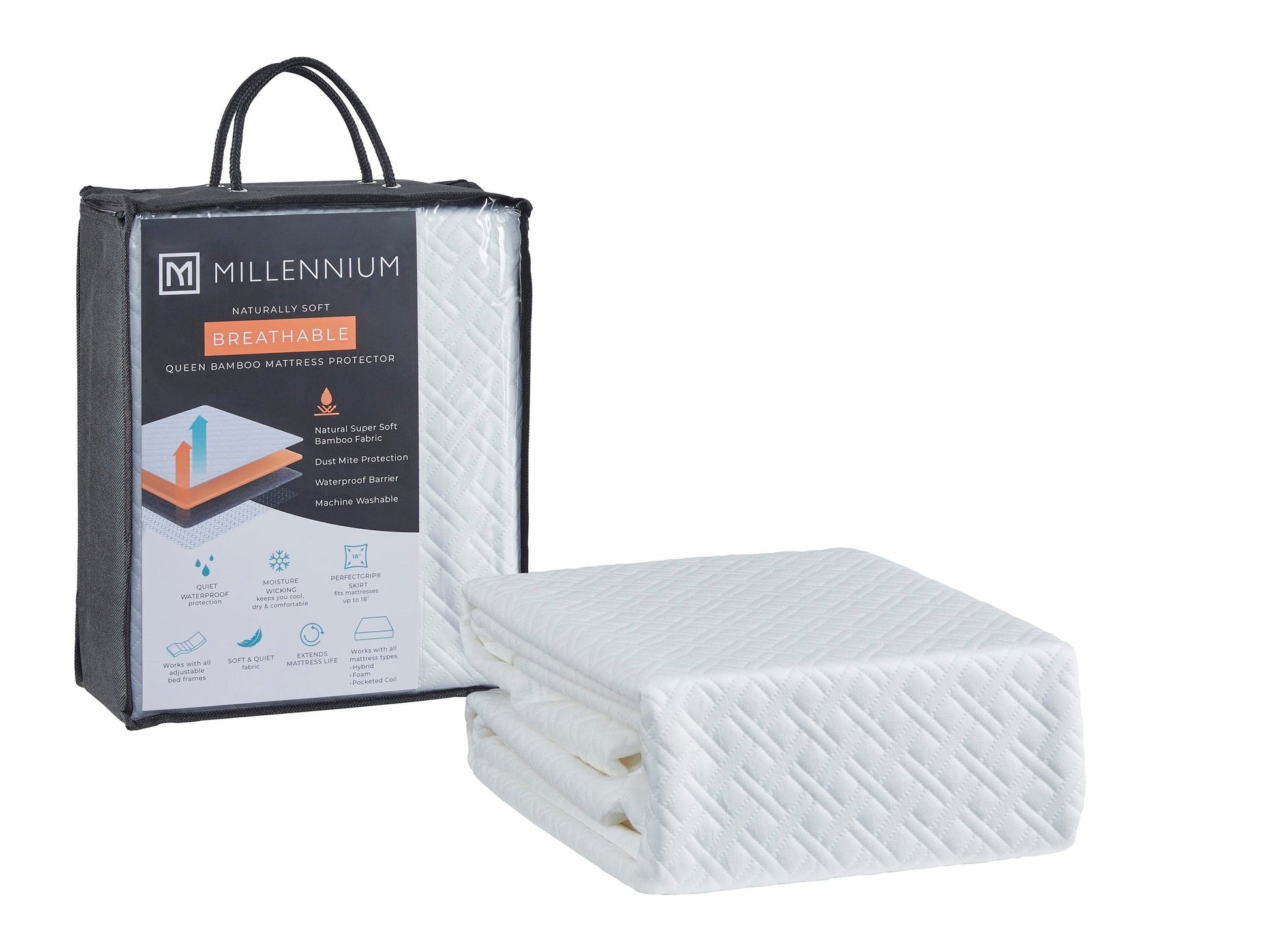 Advanced Protector White Twin Mattress Protector- Viva Furn