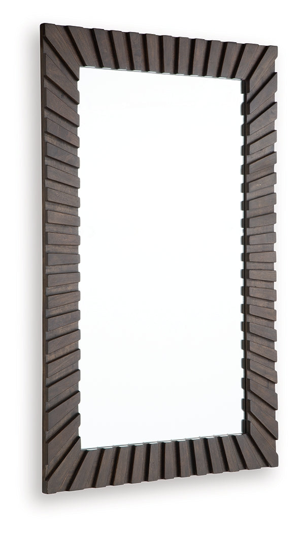 Advin Dark Brown Accent Mirror- Viva Furn