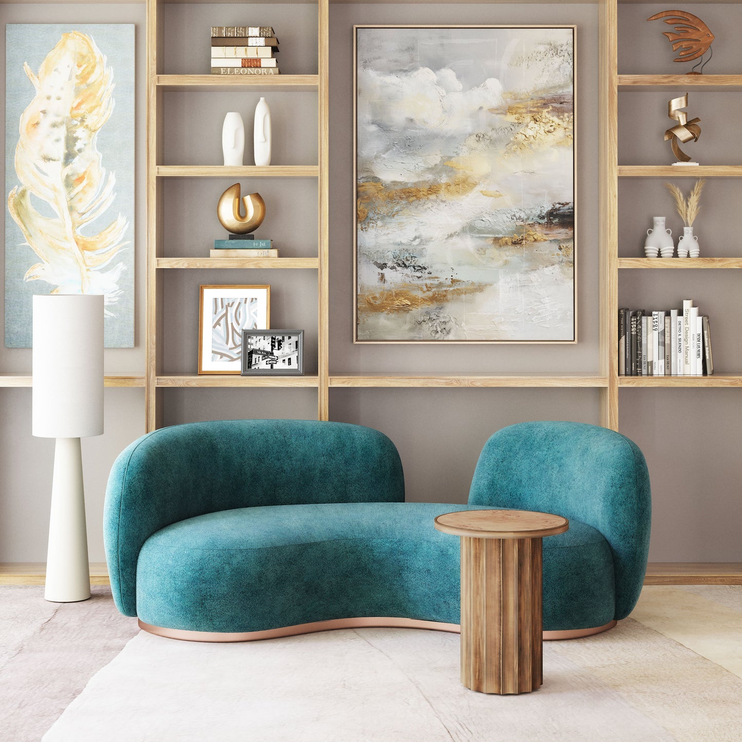 Afinato Brown Side Table - Ornate Home