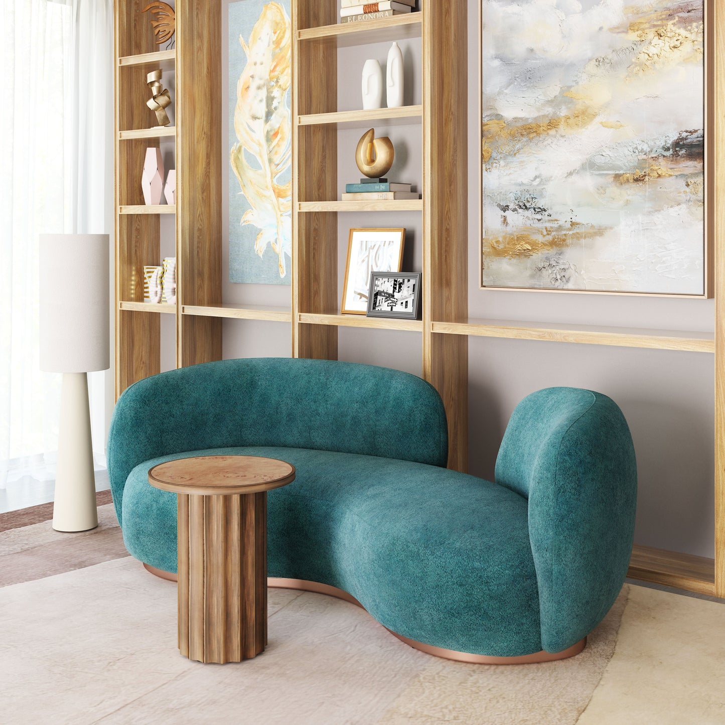 Afinato Brown Side Table - Ornate Home