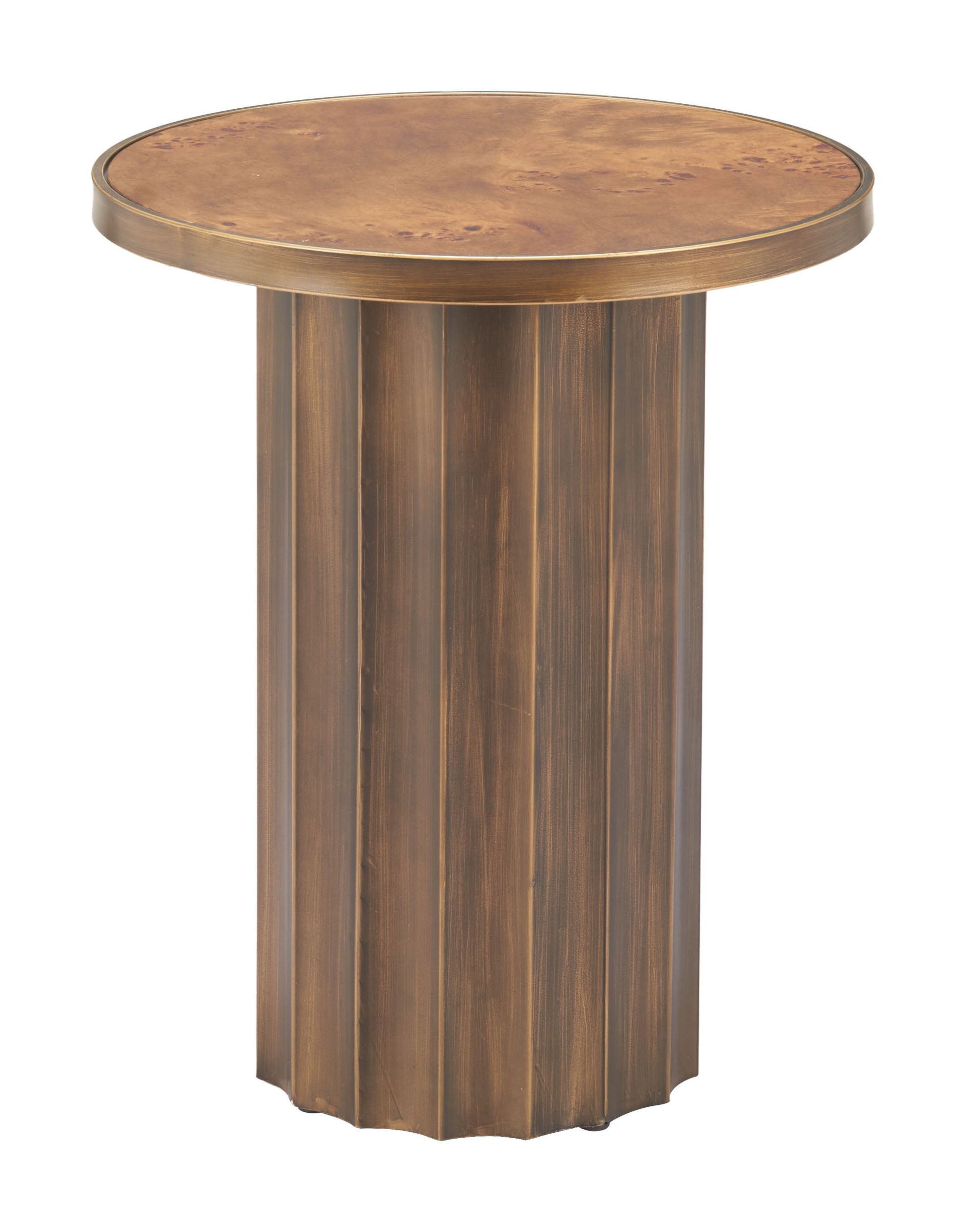 Afinato Brown Side Table - Ornate Home