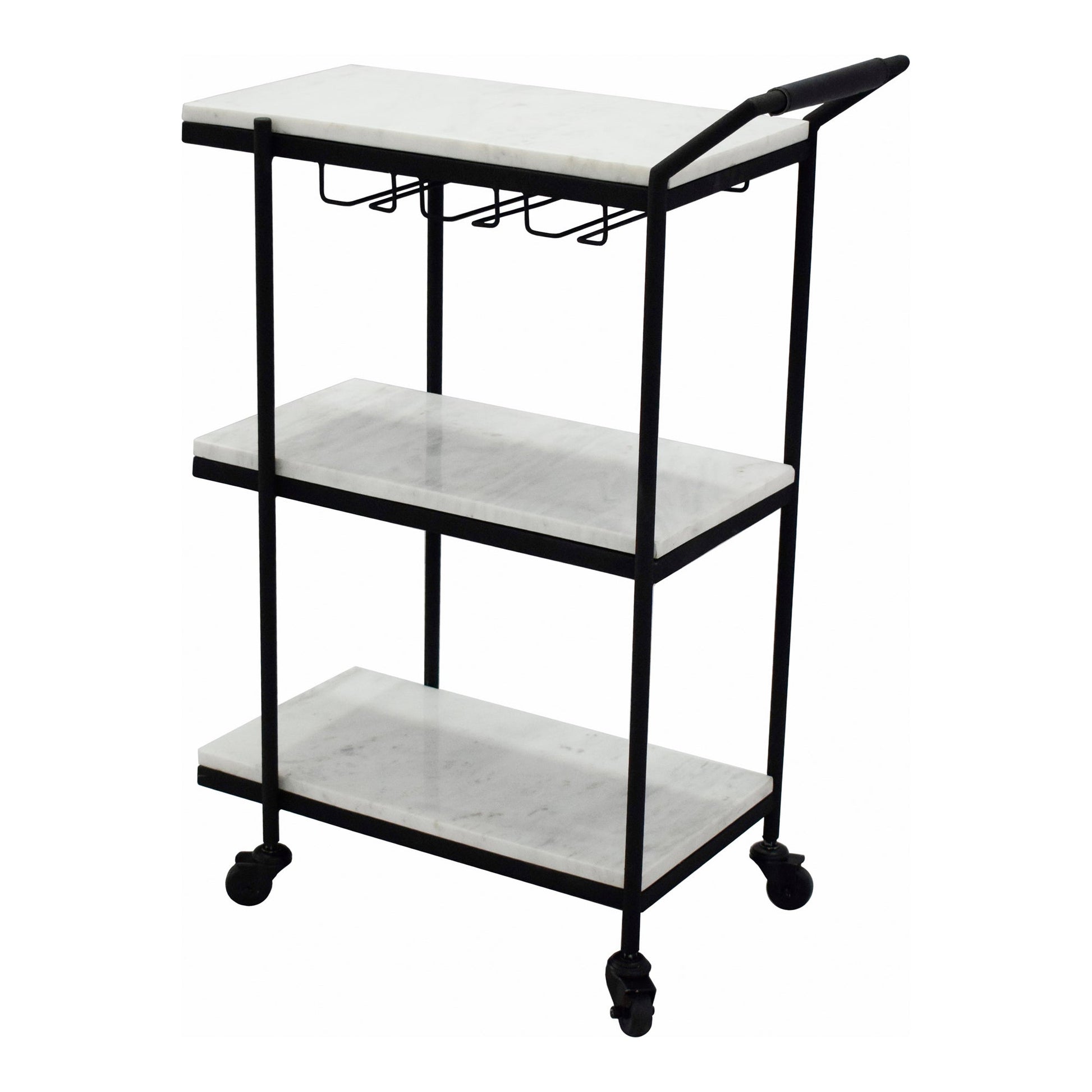 After Hours White Bar Cart - Ornate Home