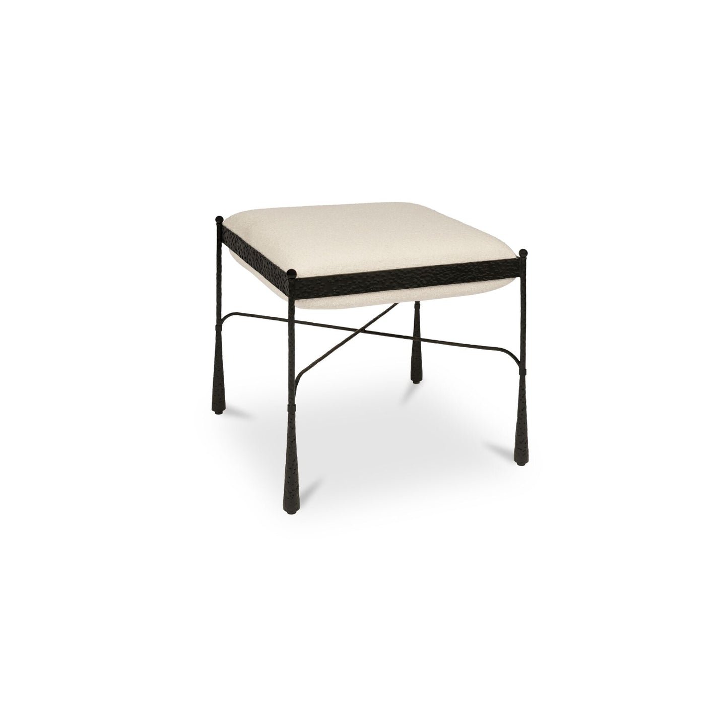Agne Cream Stool - Ornate Home