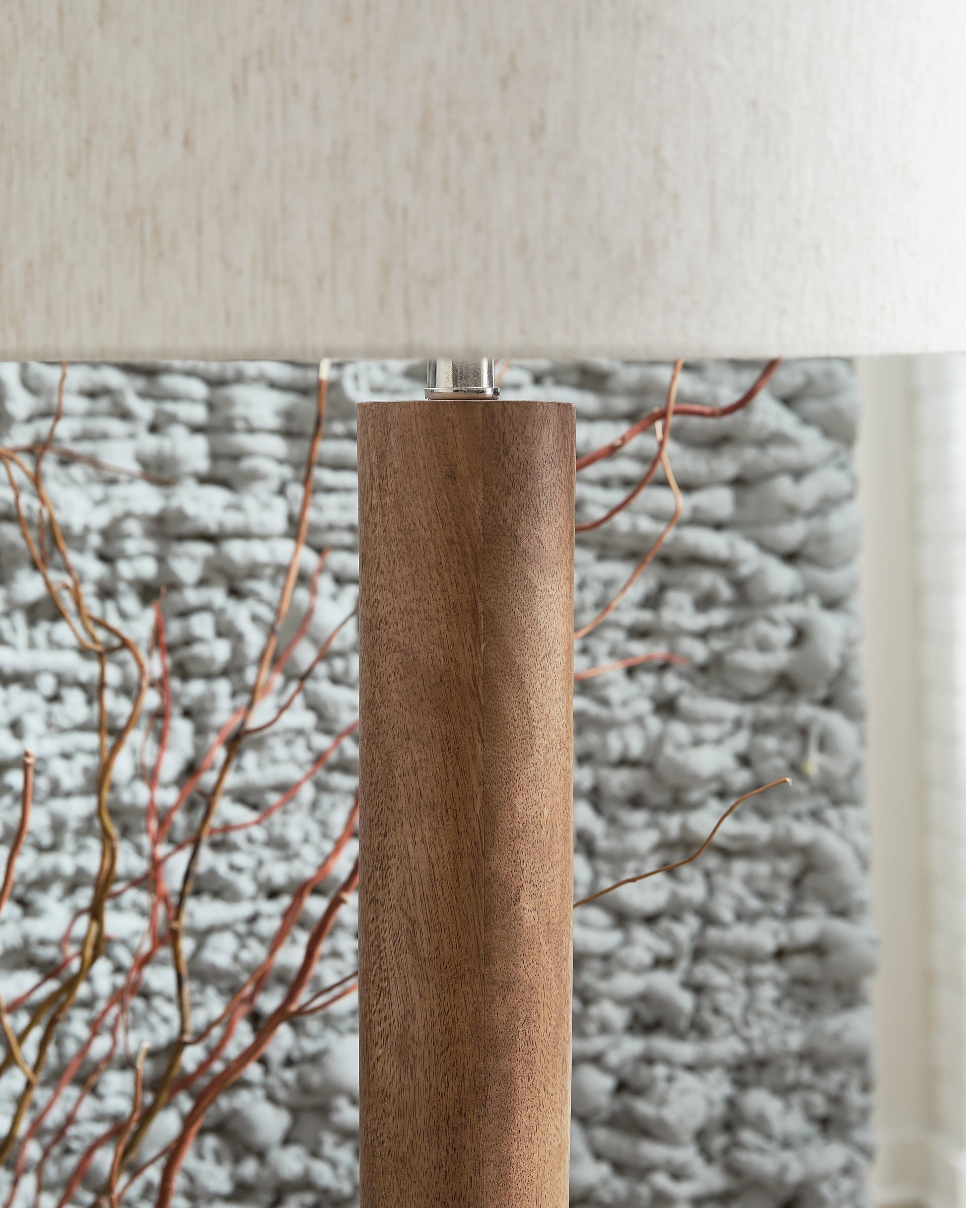 Ailsa Natural Brown Wood Floor Lamp (1/CN)- Viva Furn