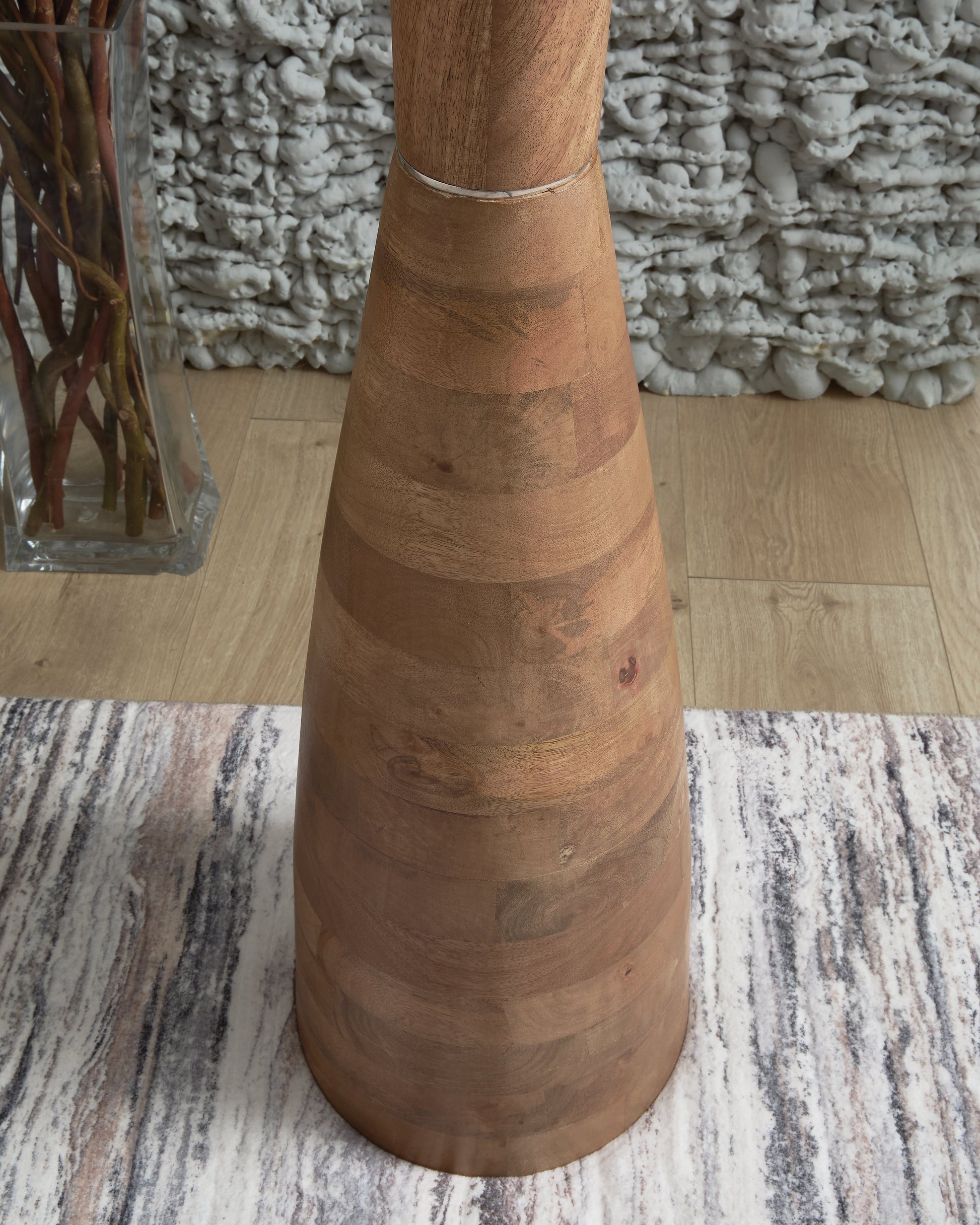 Ailsa Natural Brown Wood Floor Lamp (1/CN)- Viva Furn