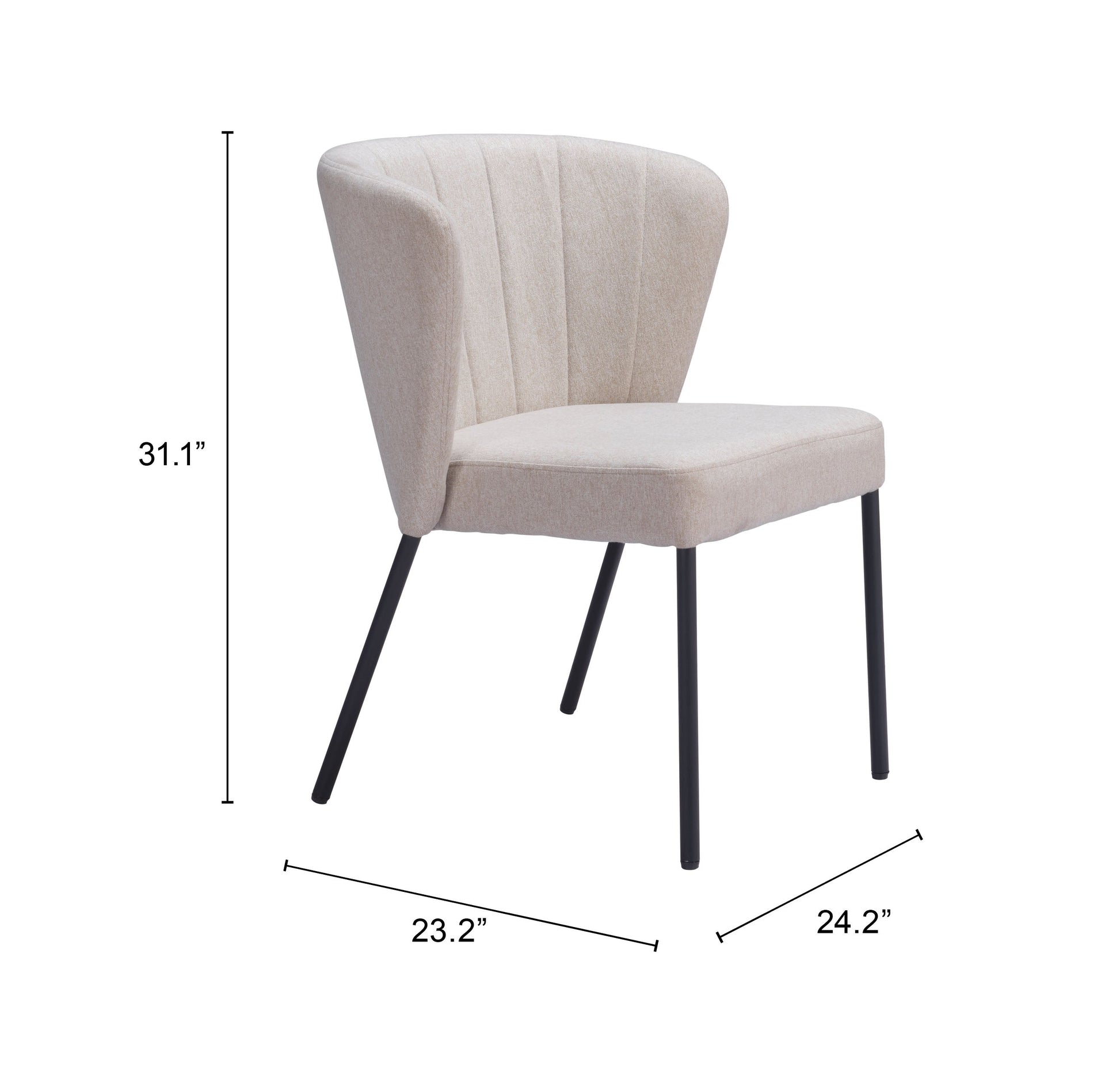 Aimee Beige Dining Chair (Set of 2) - Ornate Home