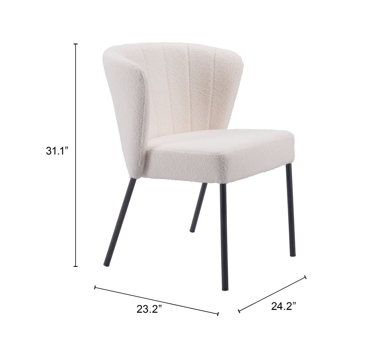 Aimee Cream Dining Chair (Set of 2) - Ornate Home