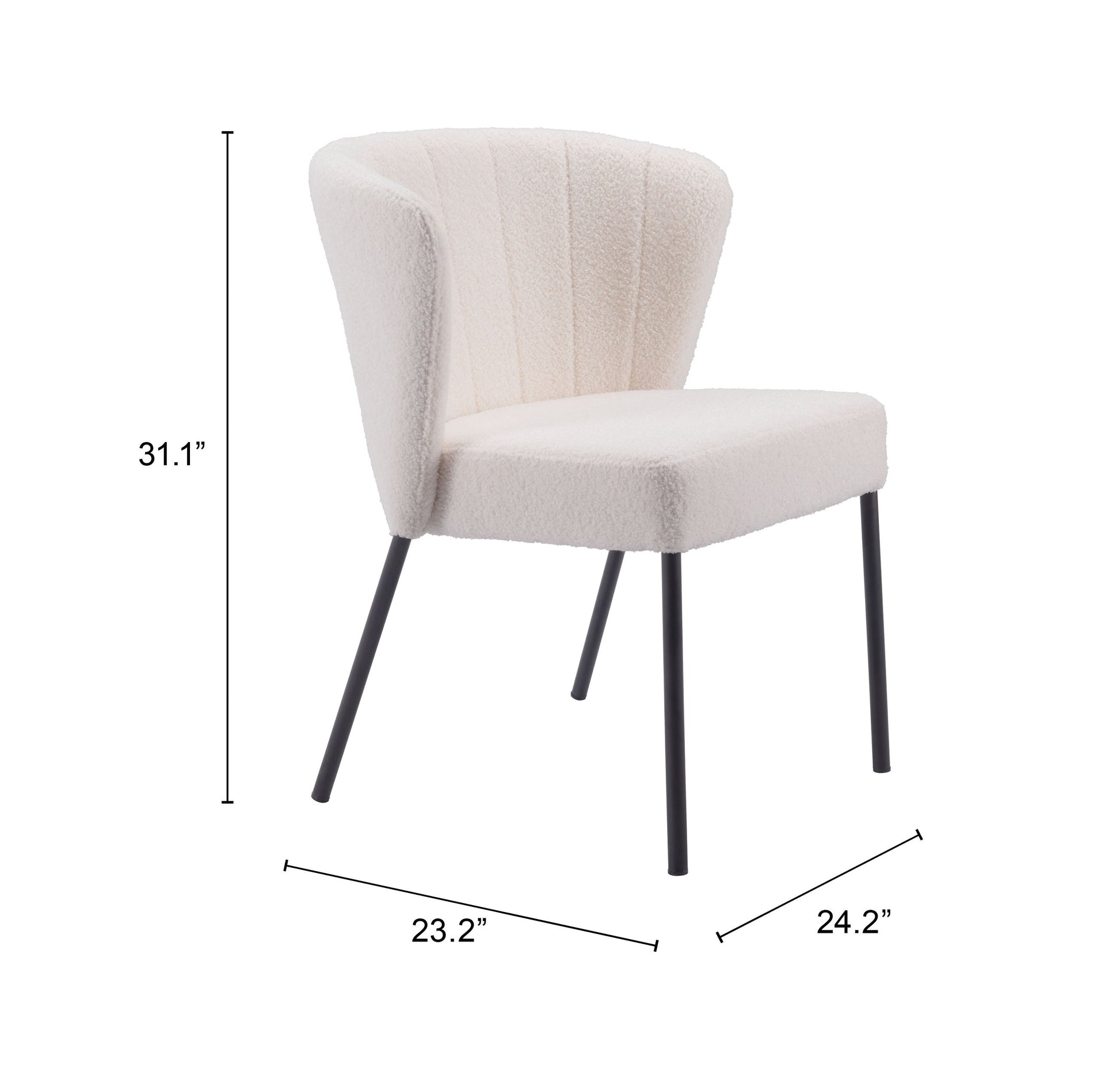 Aimee Cream Dining Chair (Set of 2) - Ornate Home