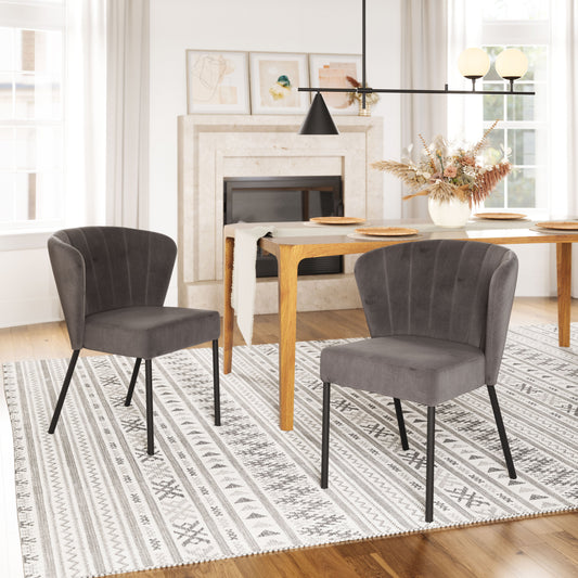 Aimee Gray Dining Chair (Set of 2) - Ornate Home