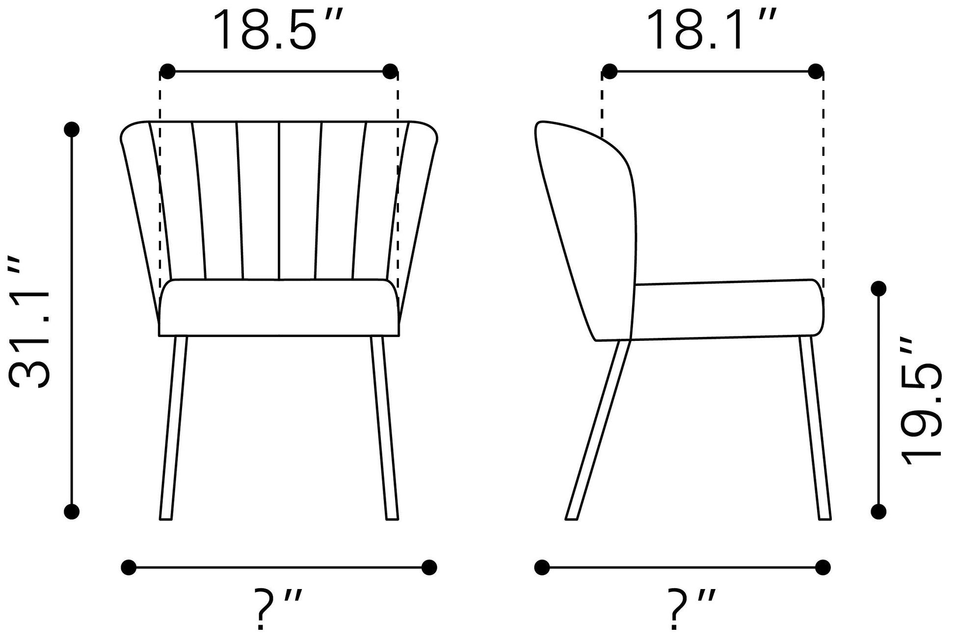 Aimee Gray Dining Chair (Set of 2) - Ornate Home