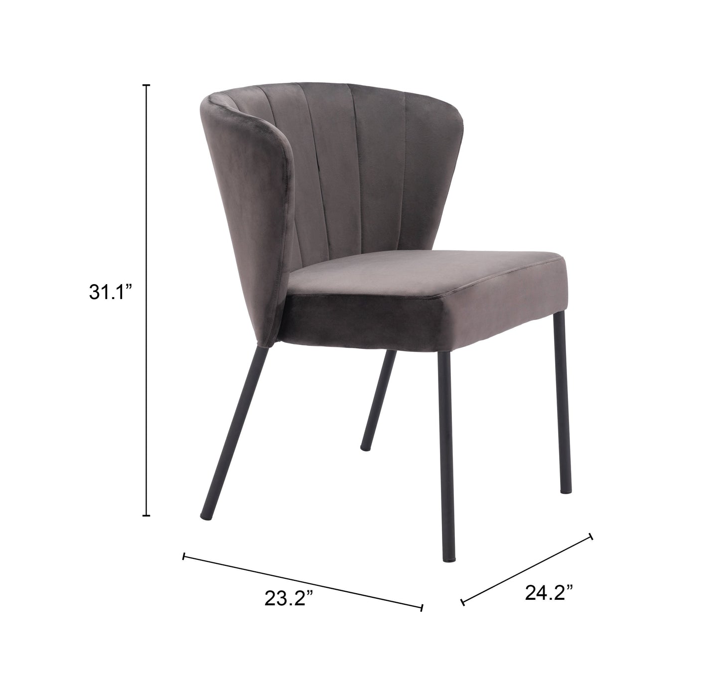 Aimee Gray Dining Chair (Set of 2) - Ornate Home