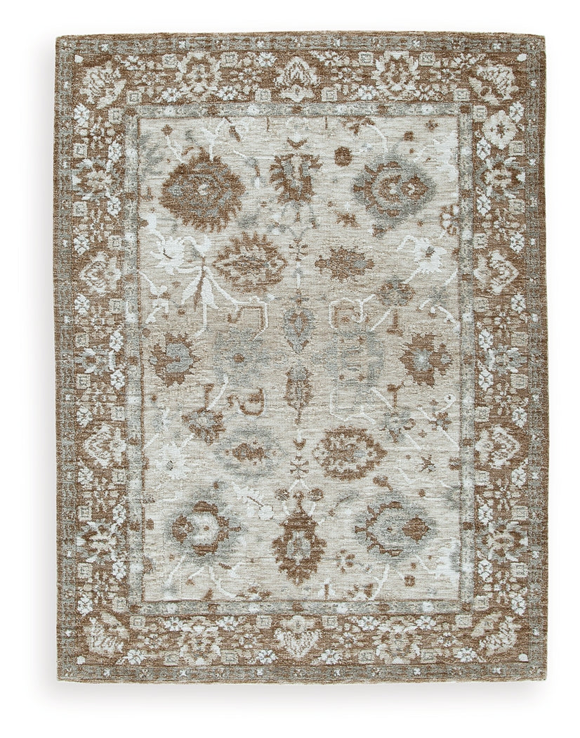 Ainswick Brown/Beige/Gray Memory Foam Medium Rug- Viva Furn