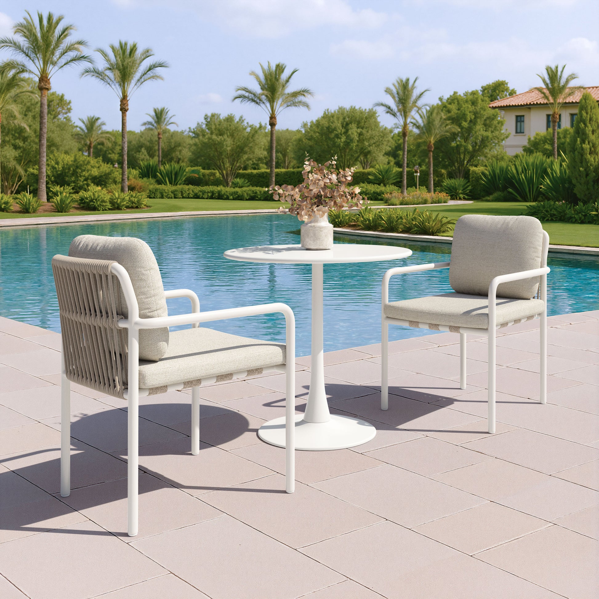 Aite Beige Outdoor Dining Chair (Set of 2) - Ornate Home