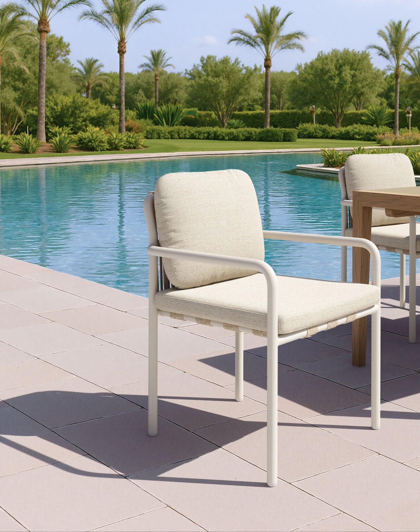 Aite Beige Outdoor Dining Chair (Set of 2) - Ornate Home