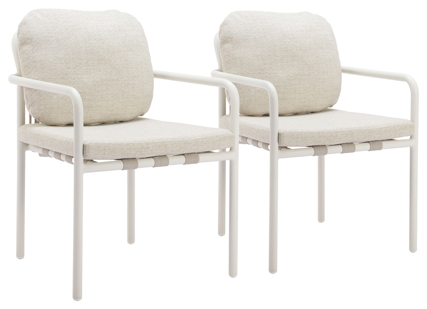 Aite Beige Outdoor Dining Chair (Set of 2) - Ornate Home