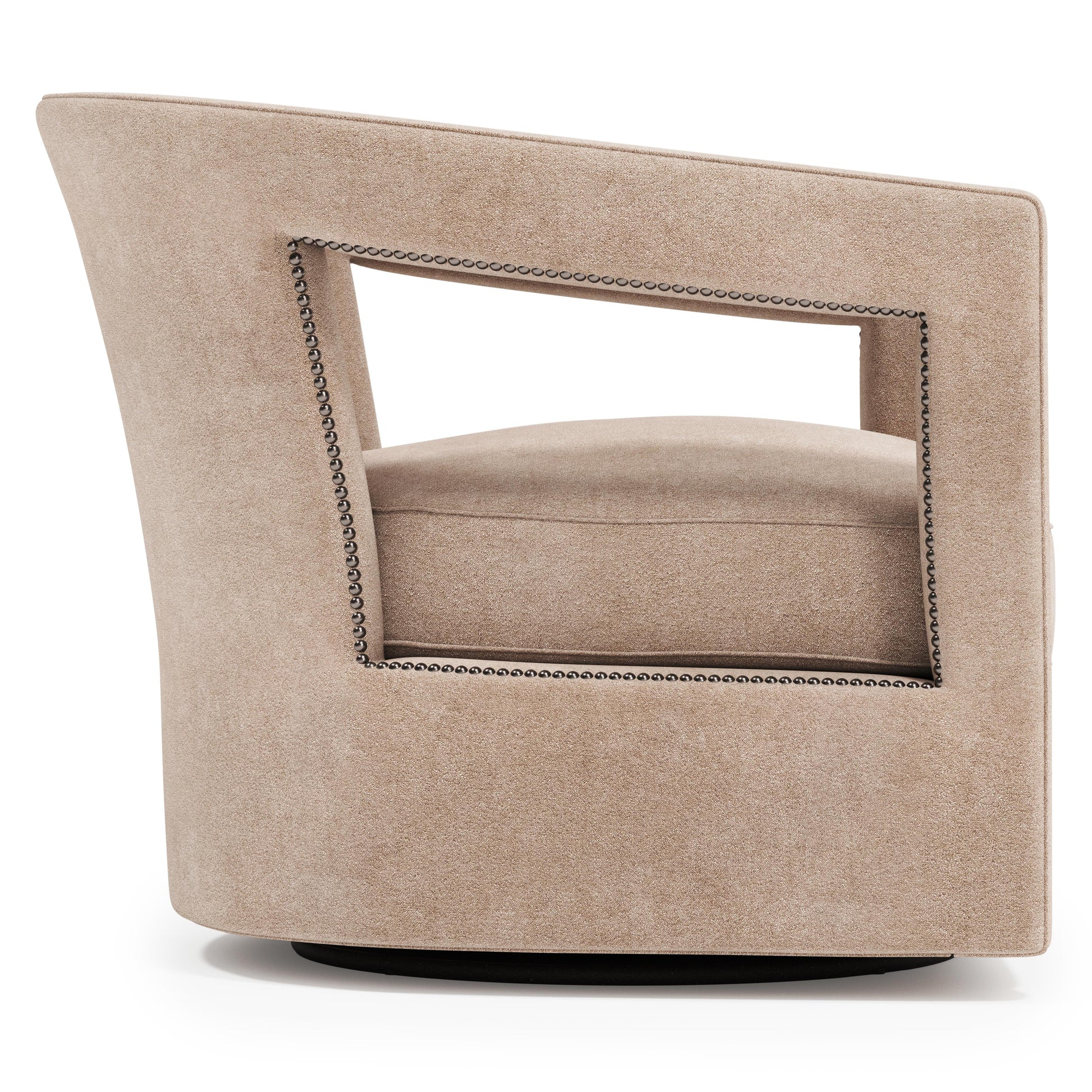 Alana Beige Fabric Swivel Chair - Ornate Home
