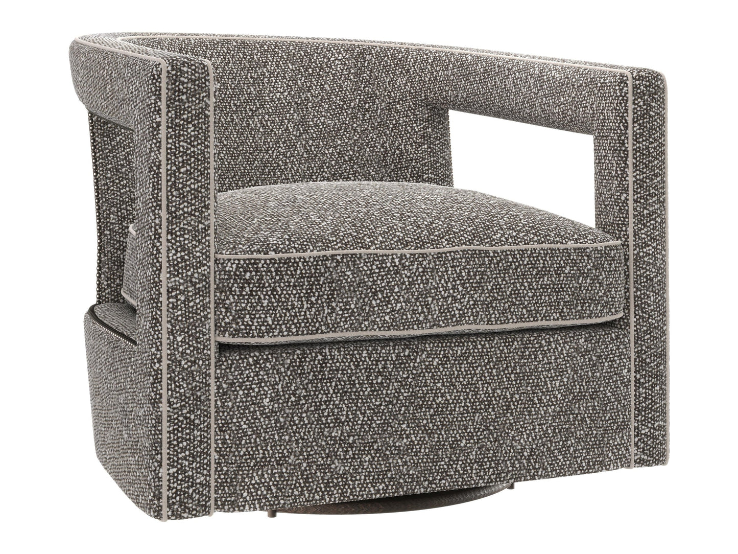 Alana Grey Fabric Swivel Chair - Ornate Home