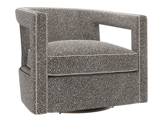 Alana Grey Fabric Swivel Chair - Ornate Home