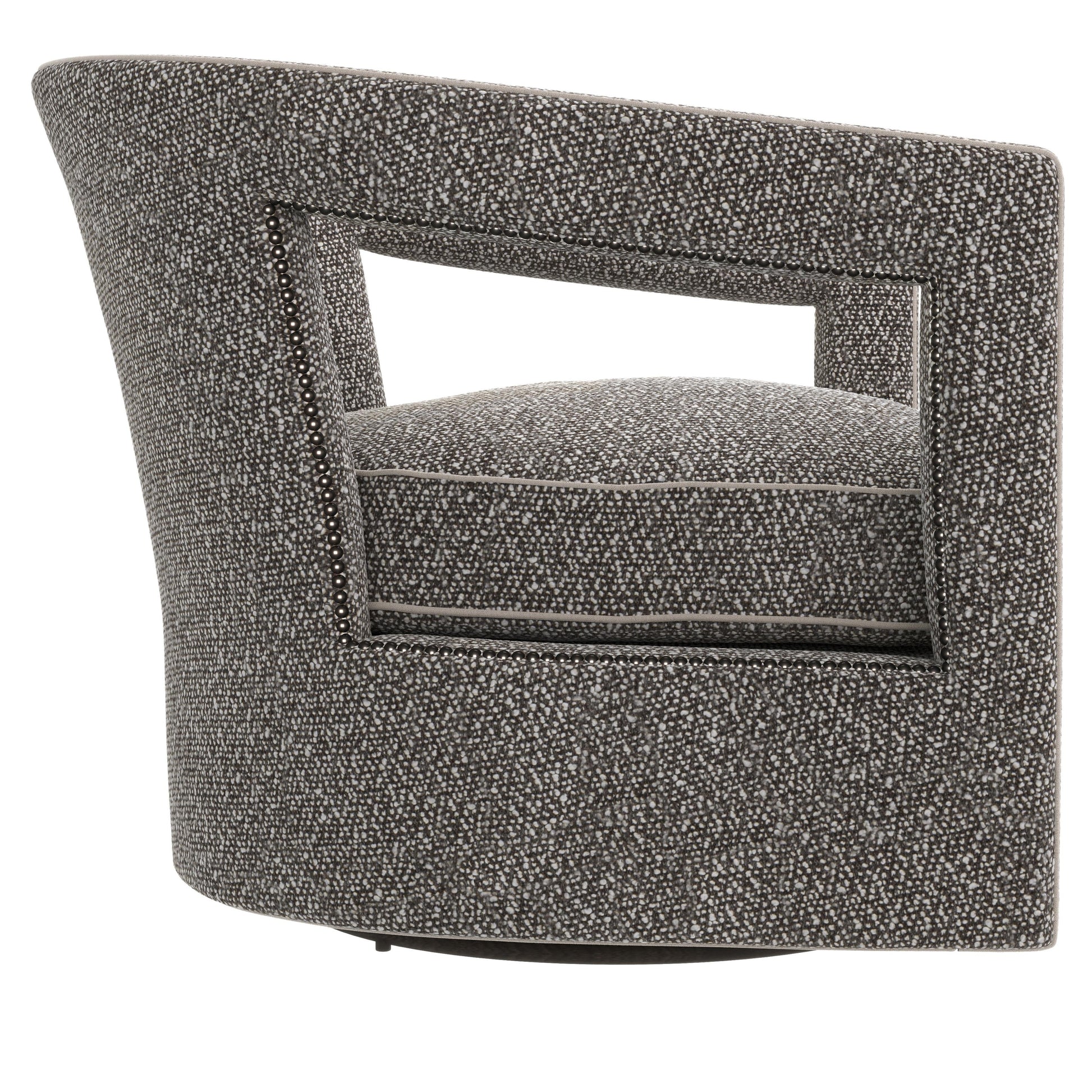 Alana Grey Fabric Swivel Chair - Ornate Home