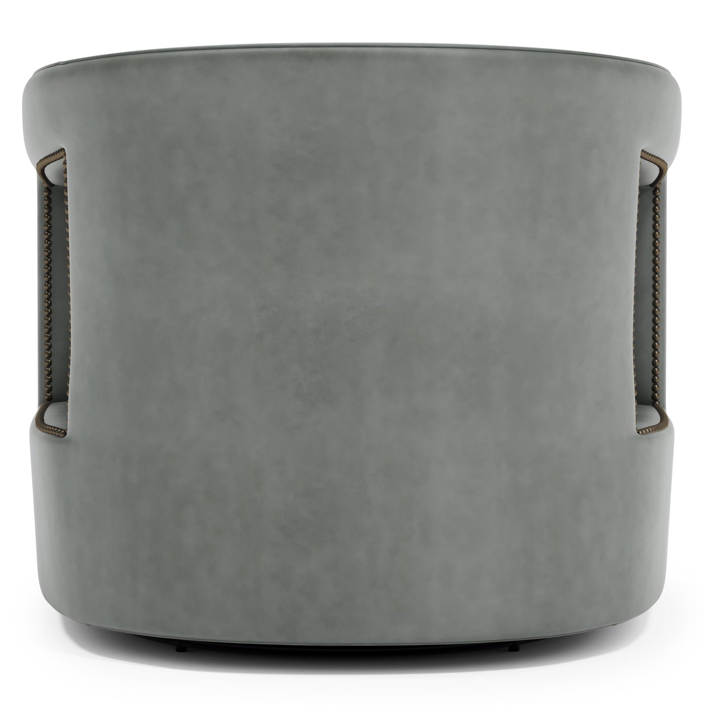 Alana Grey Leather Swivel Chair - Ornate Home