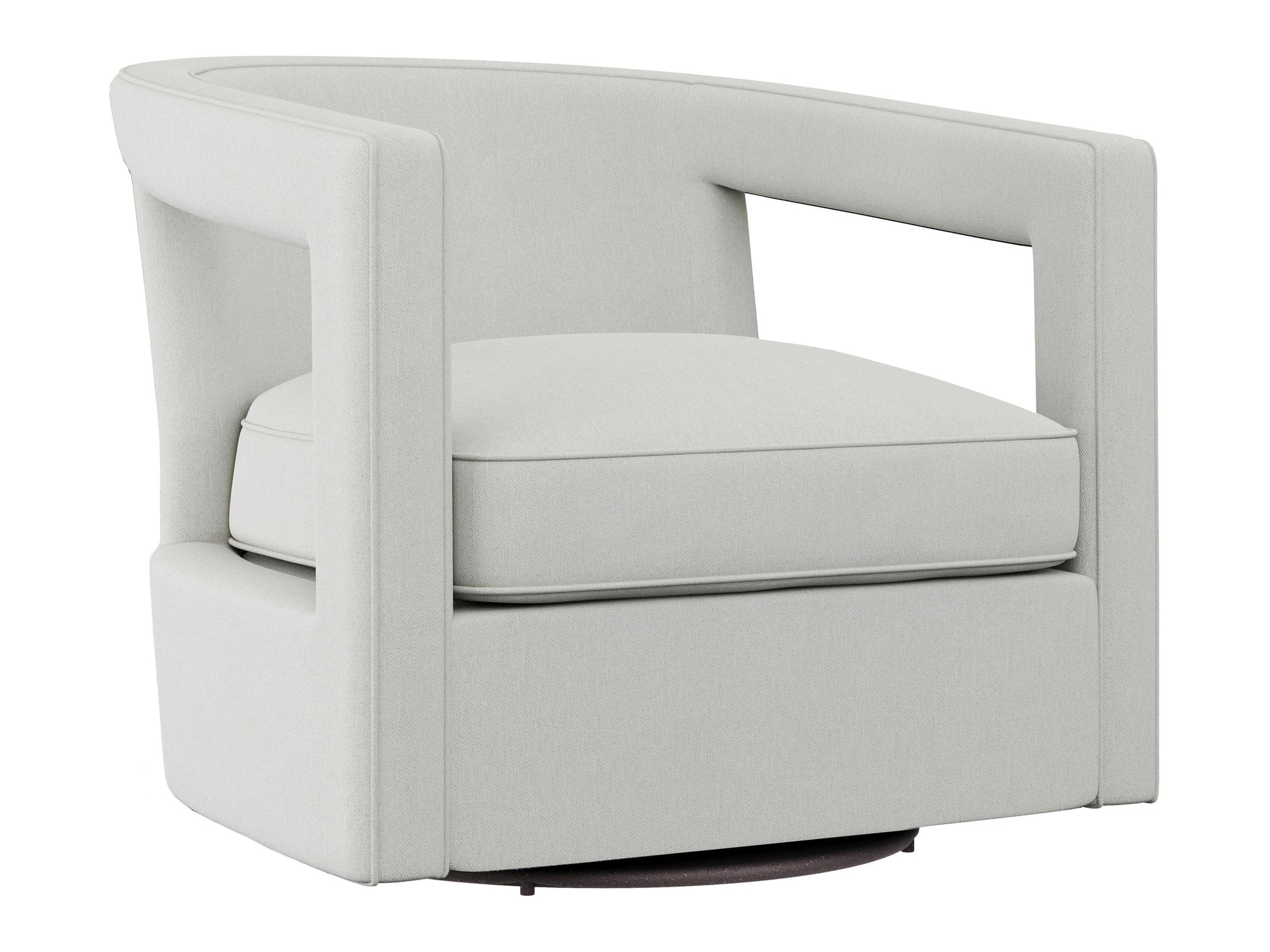 Alana White/Cream Fabric Swivel Chair - Ornate Home