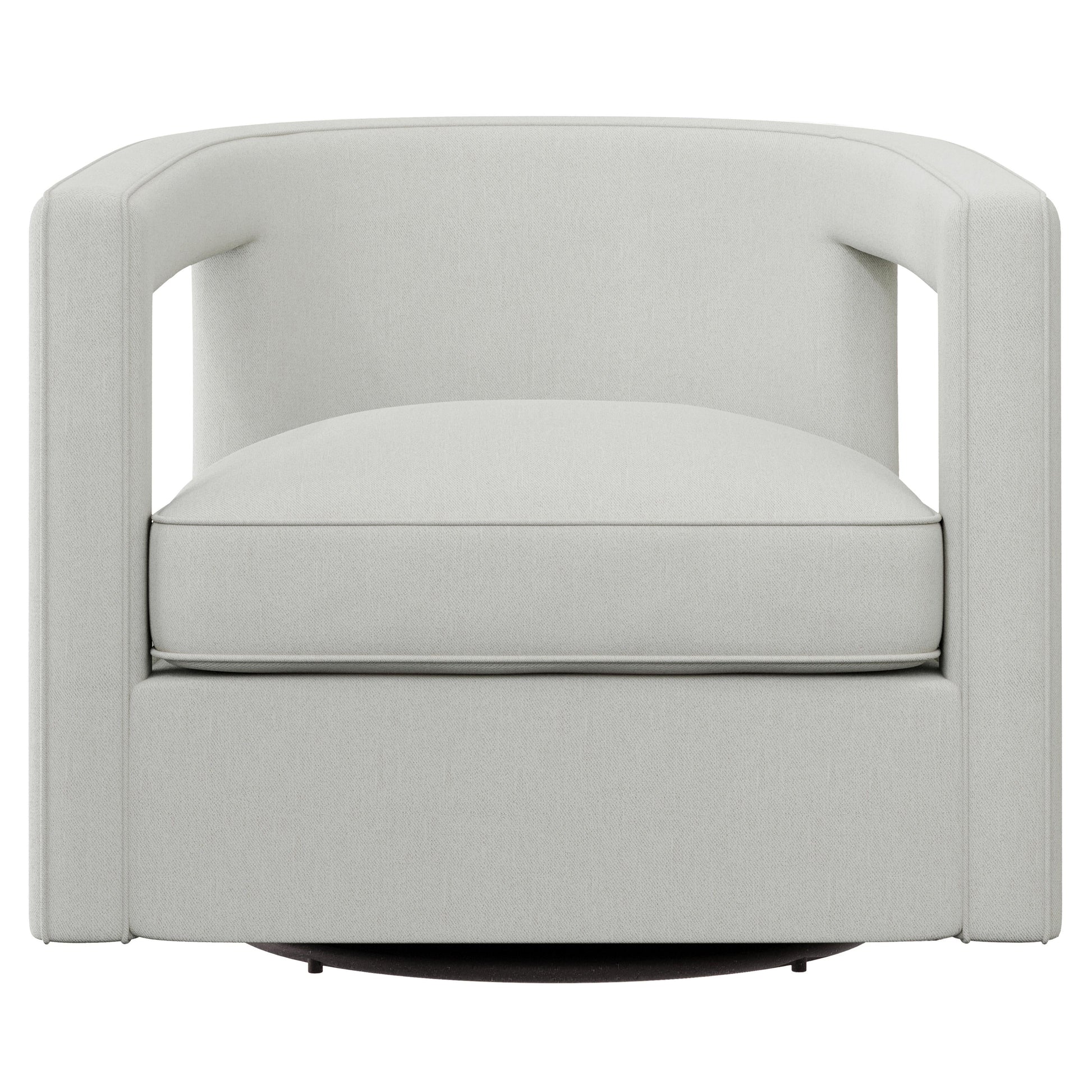 Alana White/Cream Fabric Swivel Chair - Ornate Home
