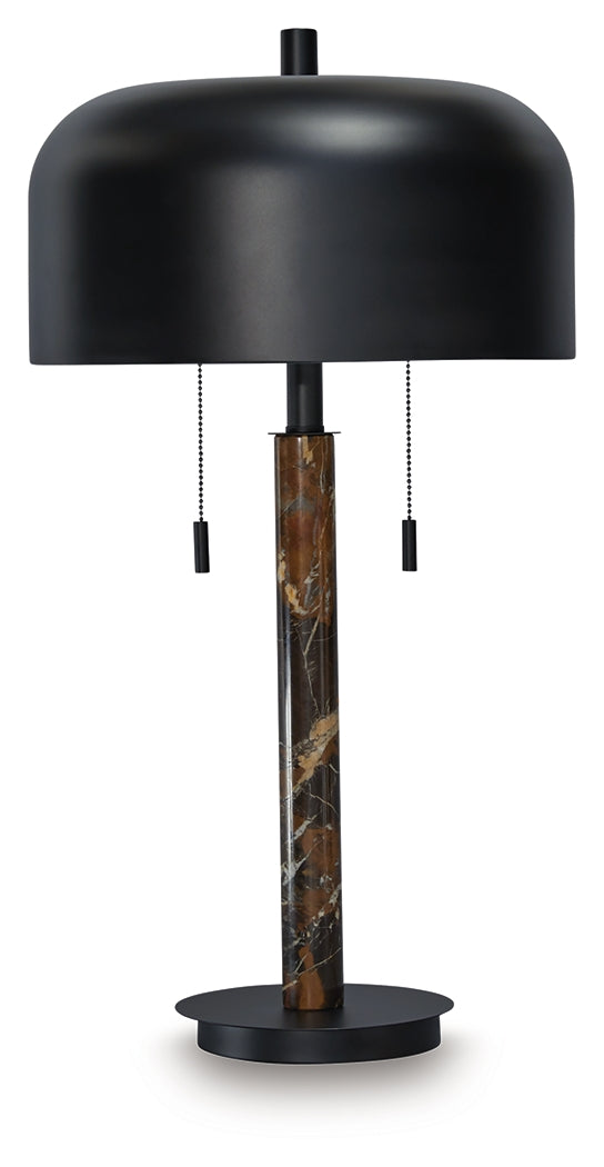 Alanbert Brown/Black Table Lamp- Viva Furn