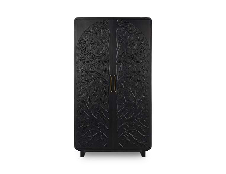 Albero Black Tall Cabinet - Ornate Home