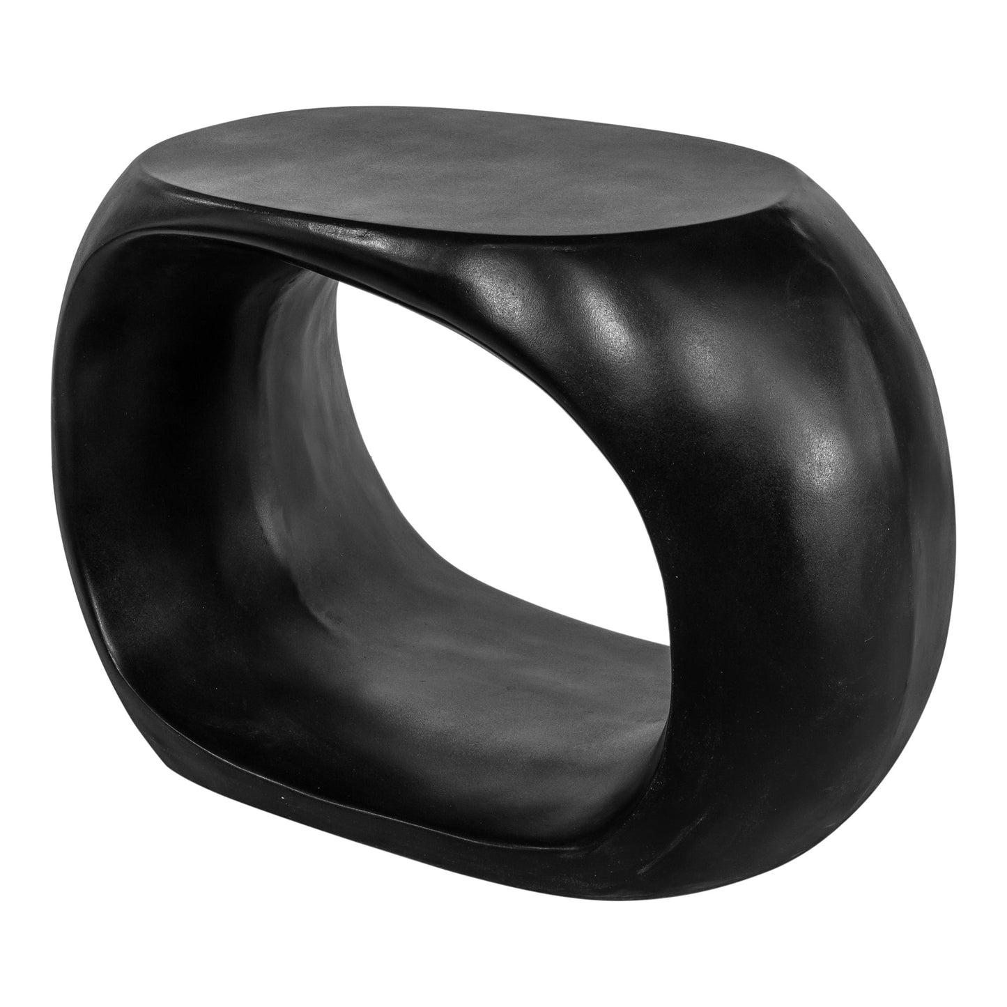 Albers Black Outdoor Stool - Ornate Home