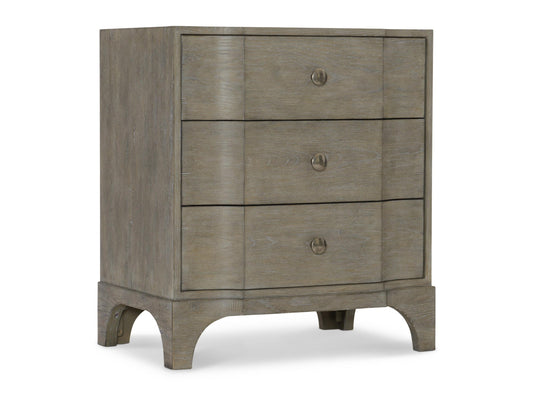 Albion Pewter Nightstand (26.5" W) - Ornate Home
